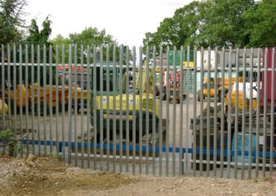 Steel Palisade Fencing Essex – J Matthews Plant Hire Ongar Essex