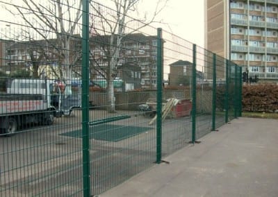 Wire Mesh Ballcourt Fencing London – Normand Croft School – West Kensington London